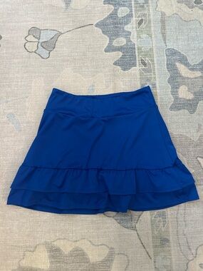 Crown & Ivy Blue Ruffle Tennis Skirt